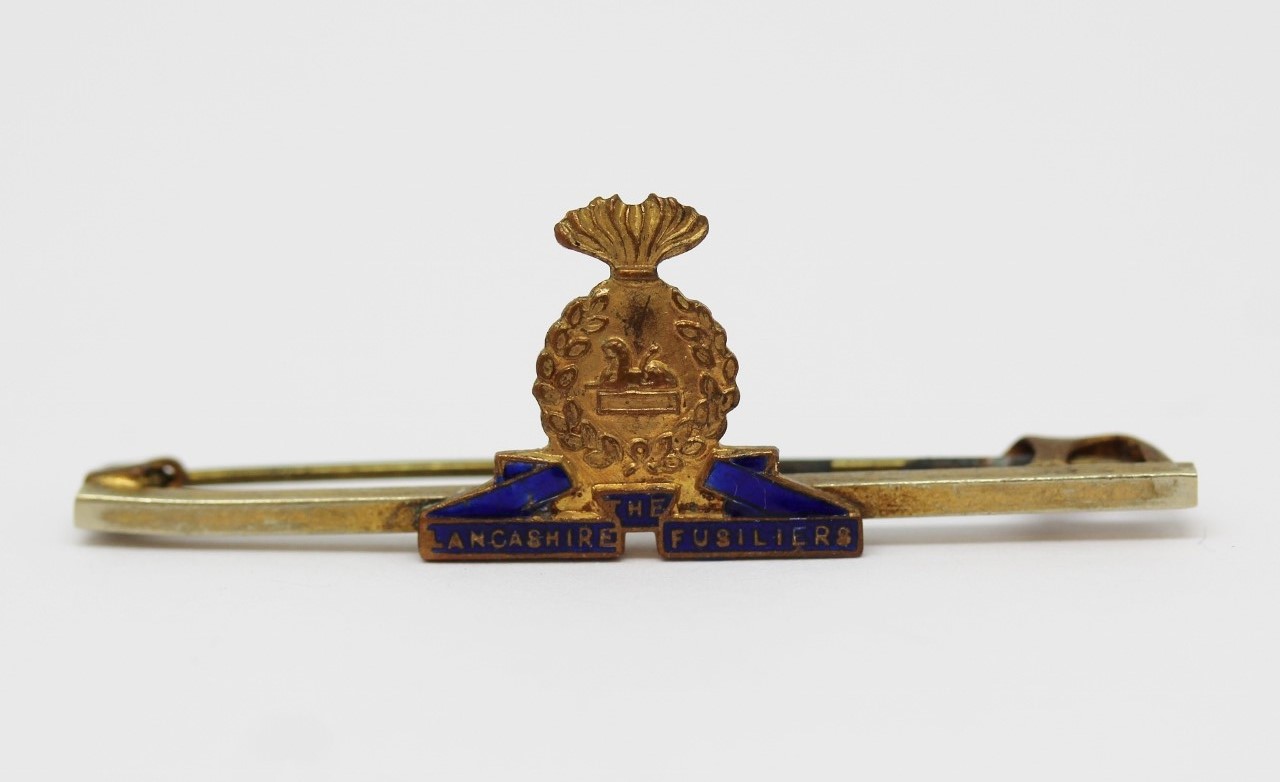 Lancashire Fusiliers Enamelled Sweetheart Brooch