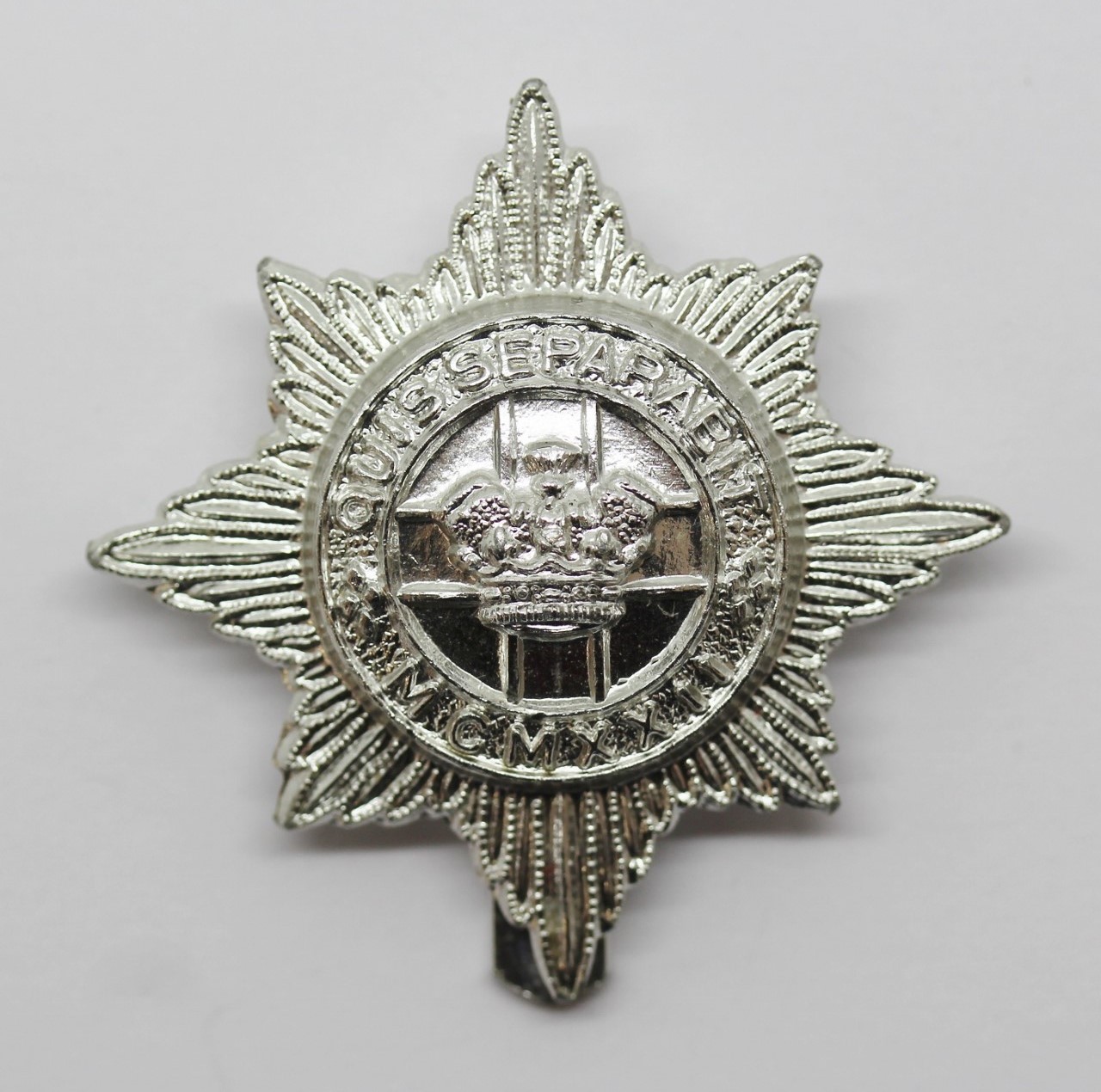 4th/7th Royal Dragoon Guards Anodised (Staybrite) Cap Badge