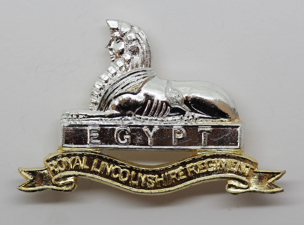 Royal Lincolnshire Regiment Anodised (Staybrite) Cap Badge