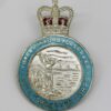 Royal Observer Corps Hallmarked Sliver & Enamel Lapel Badge - Queen's Crown