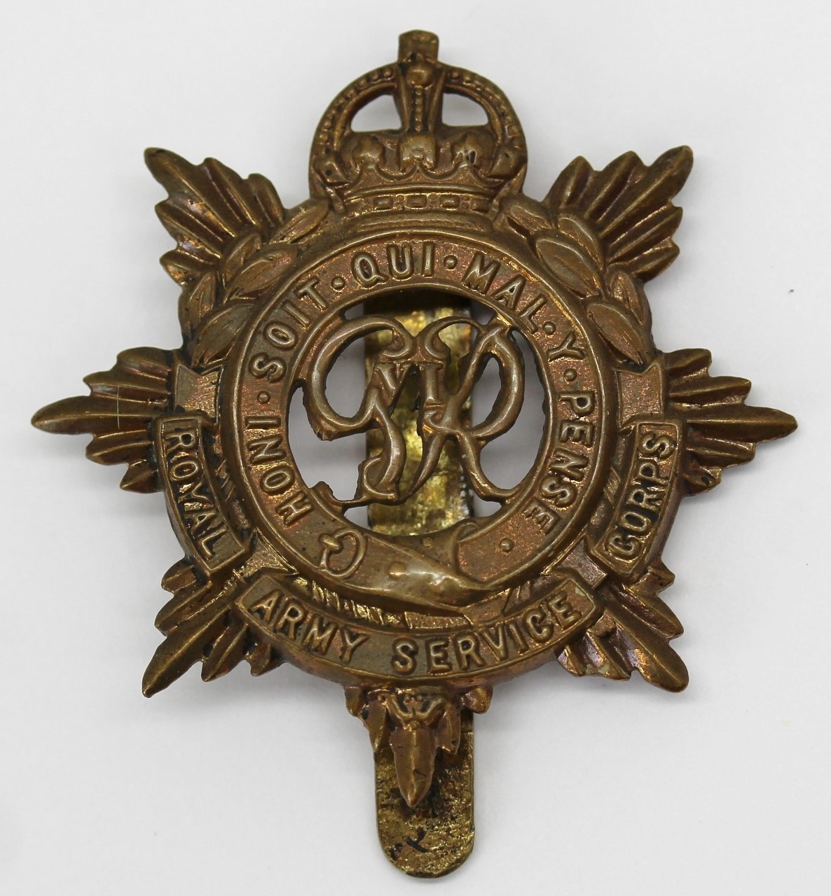 George VI Royal Army Service Corps (R.A.S.C.) Cap Badge - King's Crown