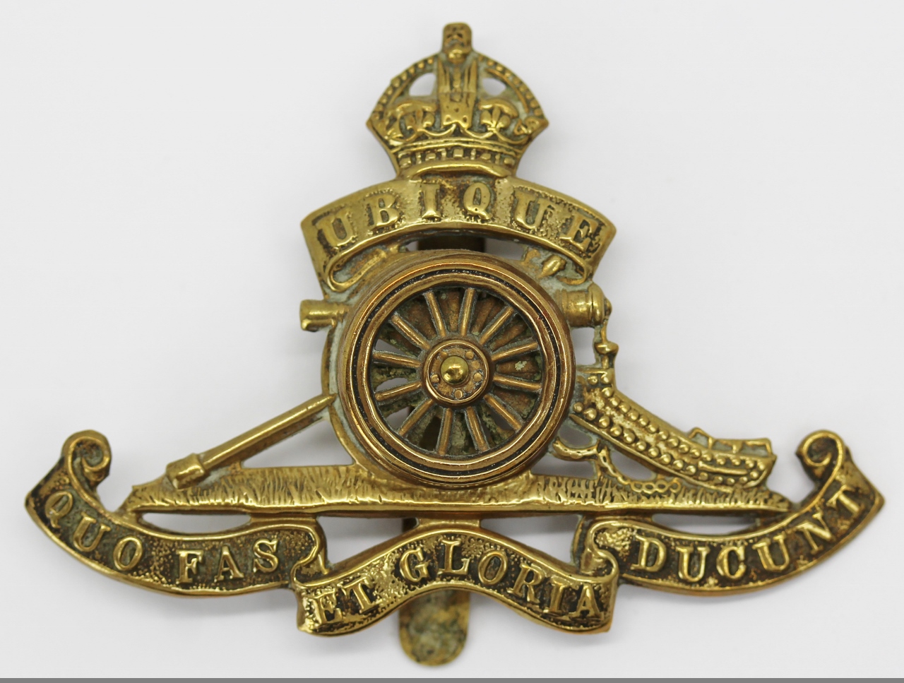 Royal Artillery Revolving Wheel Cap Badge - King's Crown