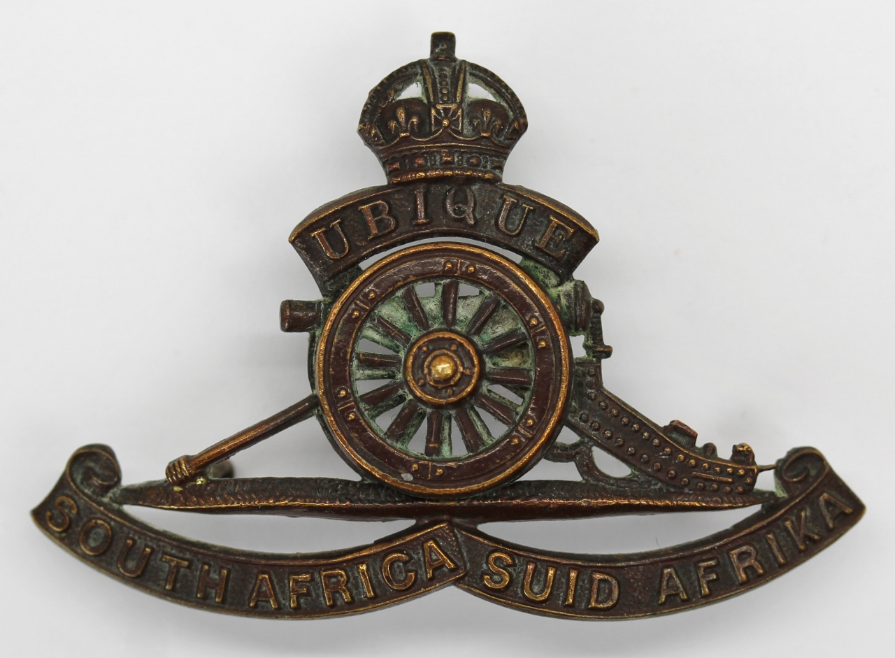 South African Artillery Cap Badge - King's Crown