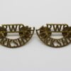 Pair of Prince of Wales's Own Regiment of Yorkshire (PWO/YORKSHIRE) Shoulder Title