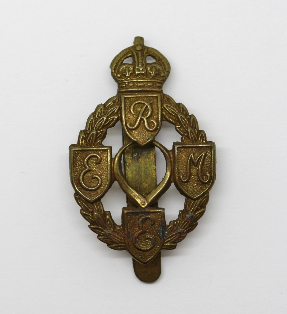Royal Electrical & Mechanical Engineers (R.E.M.E.) Cap Badge - King's Crown (1st Pattern)