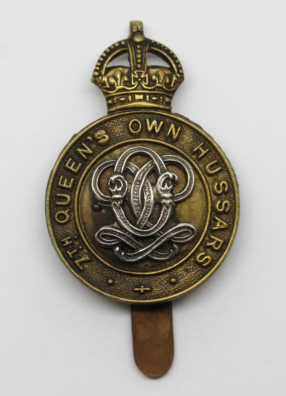 7th Queen's Own Hussars Cap Badge - King's Crown