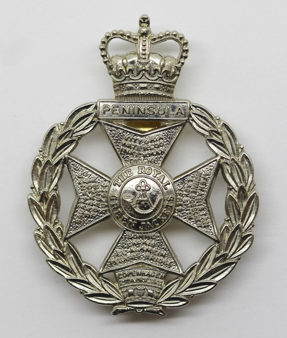 Royal Green Jackets Cap Badge - Queen's Crown