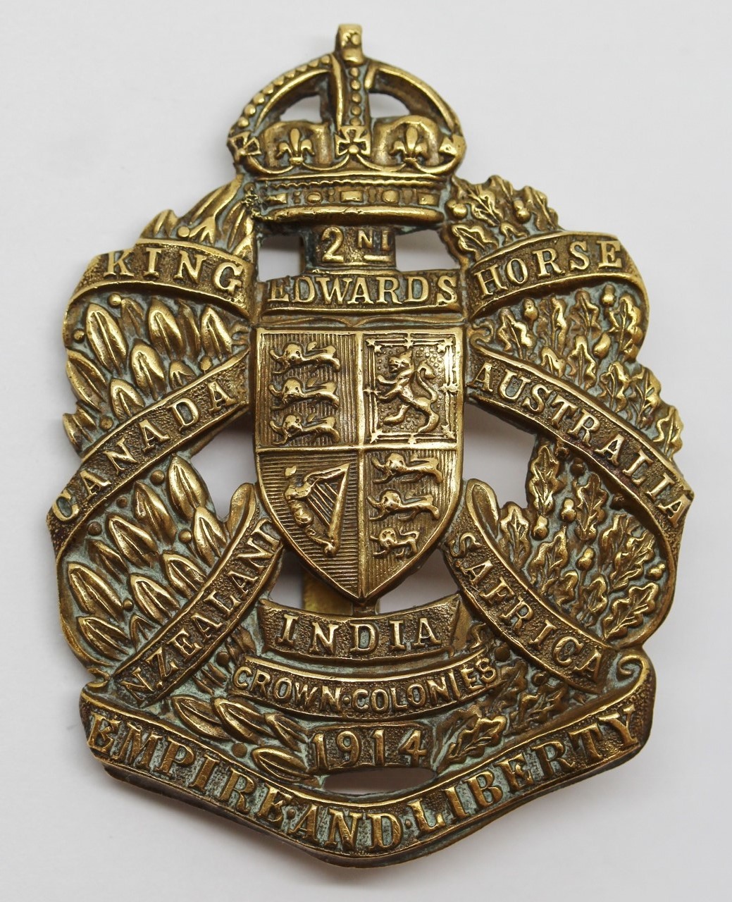 2nd King Edward's Horse Cap Badge - King's Crown