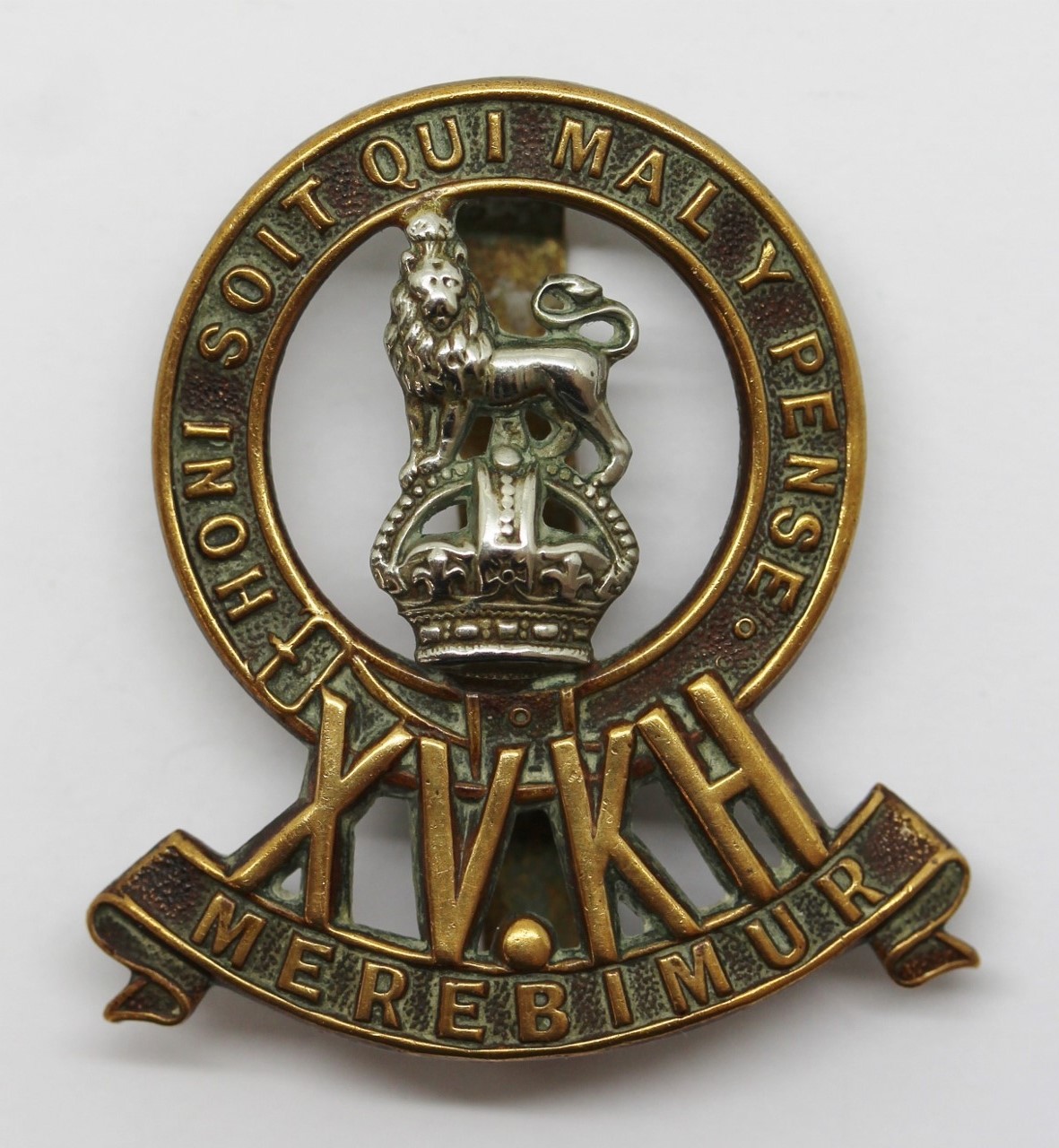 15th King's Hussars Cap Badge - King's Crown
