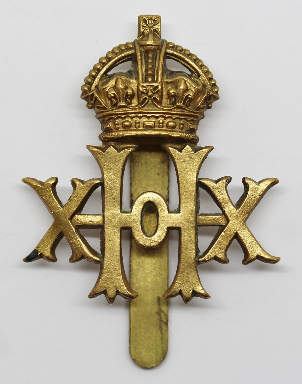 20th Hussars Cap Badge - King's Crown