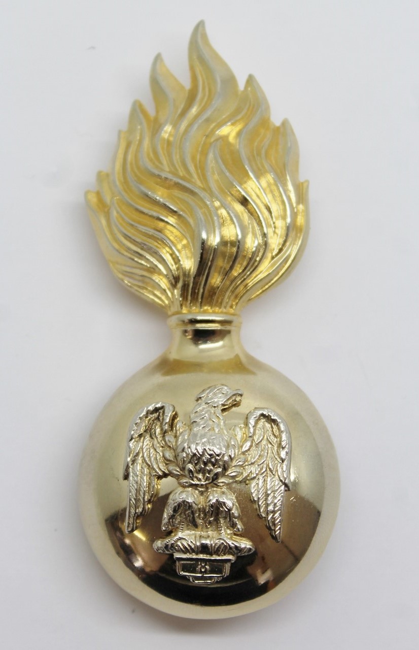 Royal Irish Fusiliers Fur Cap Grenade Badge