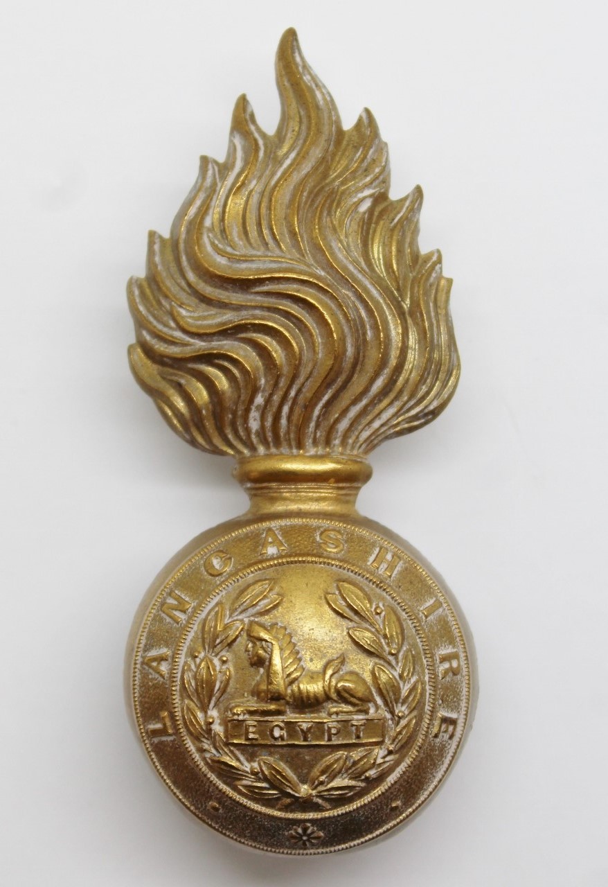 Lancashire Fusiliers Fur Cap Grenade Badge