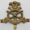 North Staffordshire Regiment WWI All Brass Economy Cap Badge