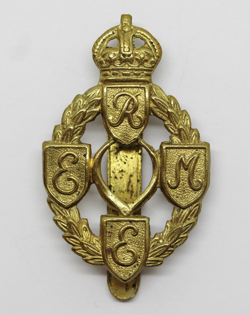 Royal Electrical & Mechanical Engineers (R.E.M.E.) Cap Badge - King's Crown (1st Pattern)