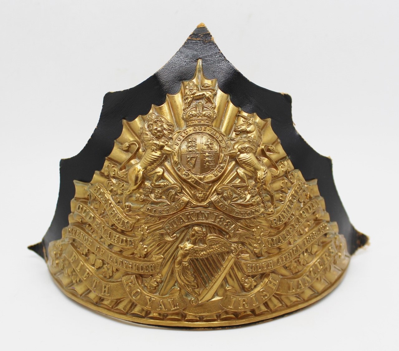 Edwardian 5th (Royal Irish) Lancers Czapka Cap Badge