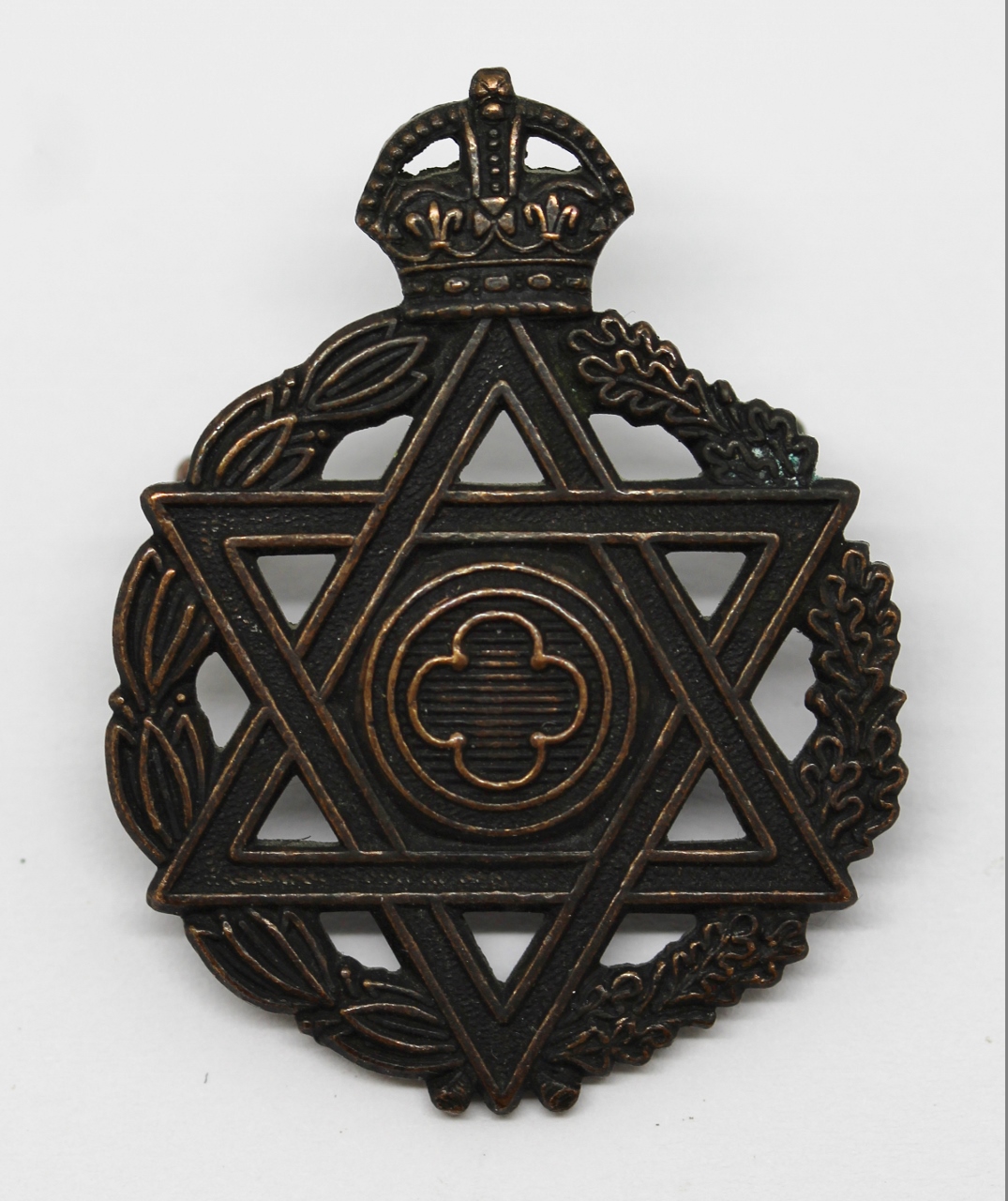 Royal Army Chaplains Department Jewish Chaplain Cap Badge - King's Crown