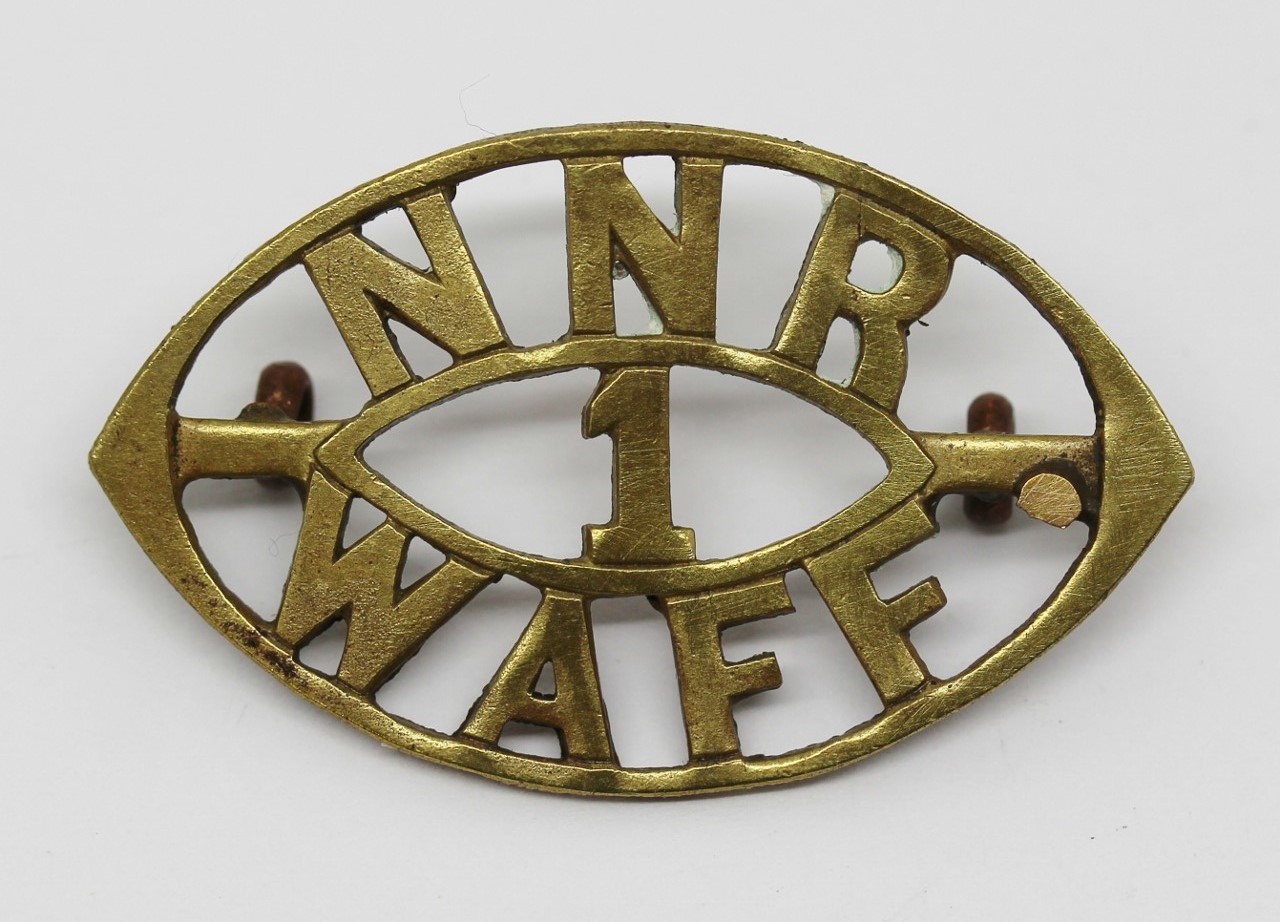 1st Northern Nigeria Regiment, West African Frontier Force (NNR/1/WAFF) Shoulder Title