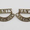 Pair of Hampshire Yeomanry (HANTS/CARABINIERS) Shoulder Titles