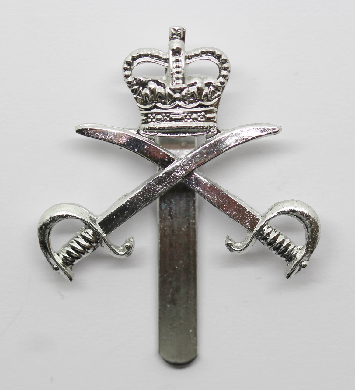Army Physical Training Corps (A.P.T.C.) Anodised (Staybrite) Cap Badge - Queen's Crown