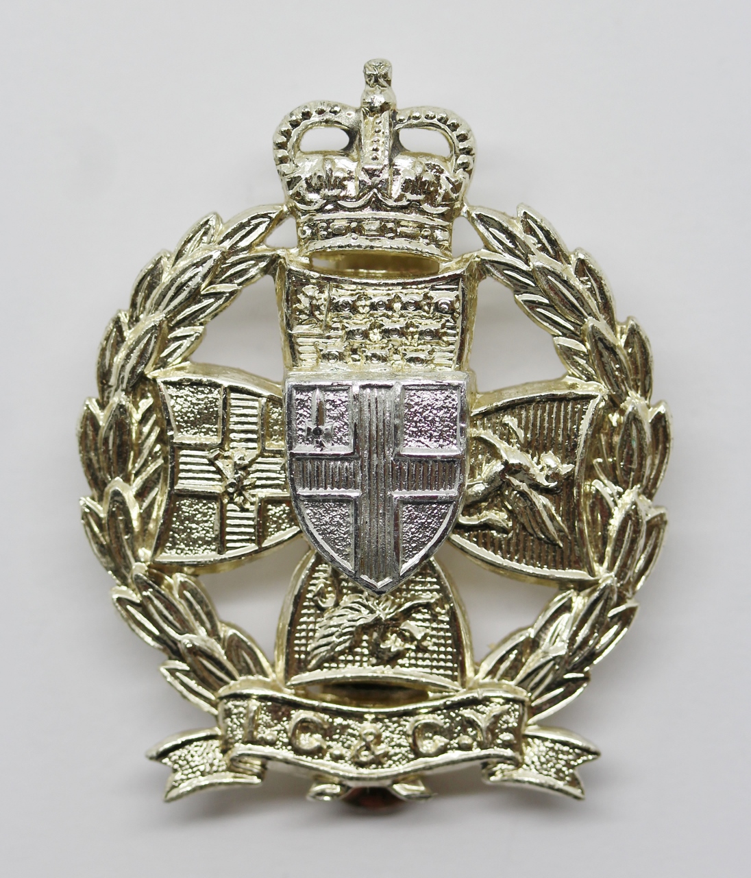 Inns of Court & City Yeomanry Anodised (Staybrite) Cap Badge