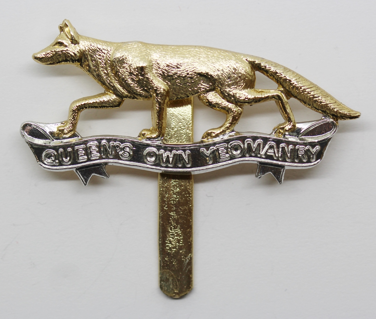 Queen's Own Yeomanry Anodised (Staybrite) Cap Badge