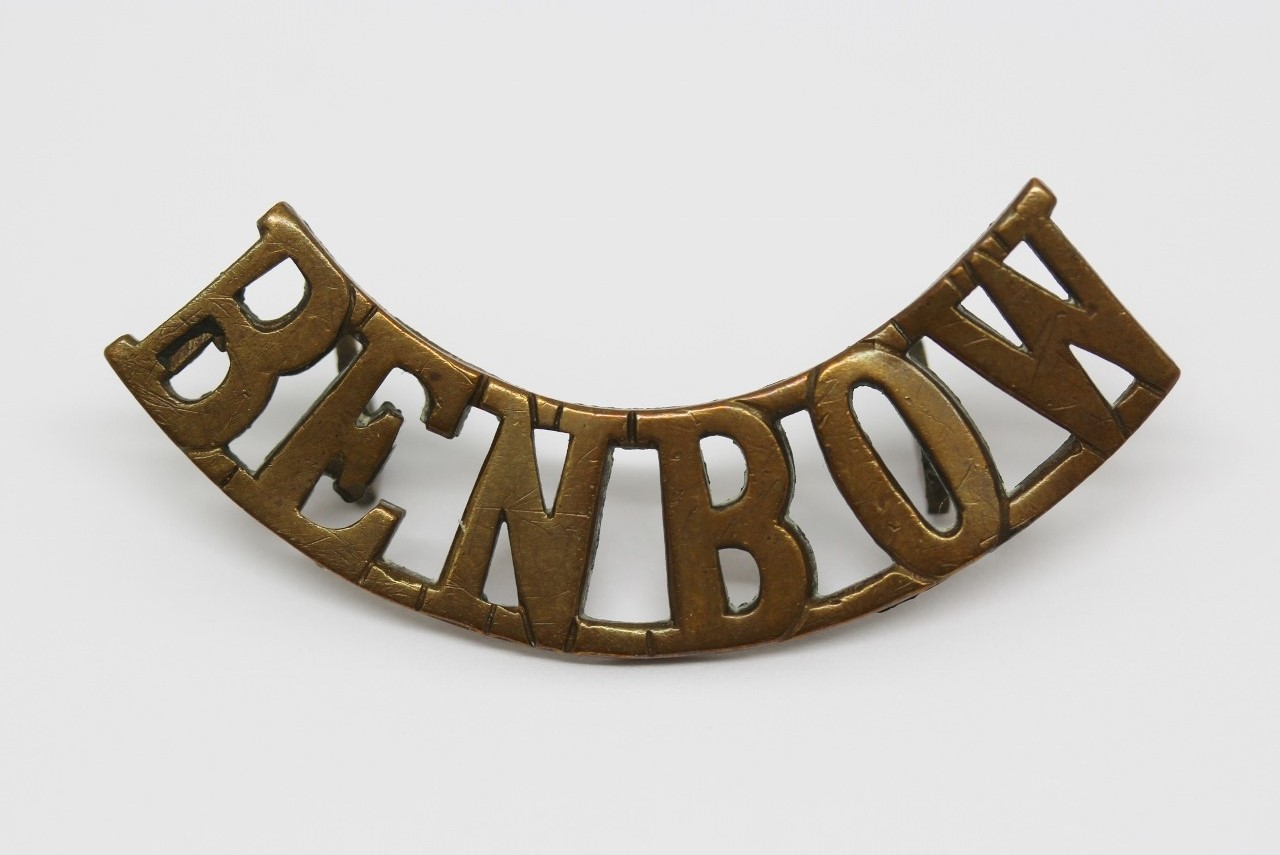 Scarce Benbow Battalion Royal Naval Division (BENBOW) Shoulder Title