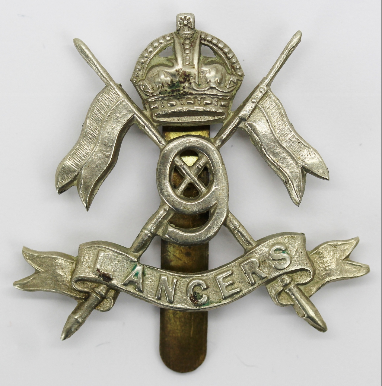 9th Lancers Cap Badge - King's Crown