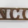 Non Combatant Corps (N.C.C.) Shoulder Title