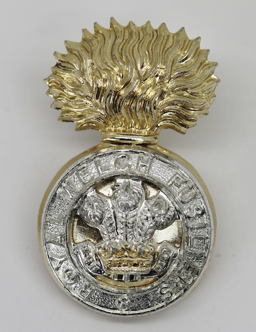 Royal Welch Fusiliers Anodised (Staybrite) Cap Badge