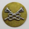 British Army Cavalry Trumpeters Chrome Arm Badge