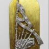 British Army Pipers Chrome Arm Badge