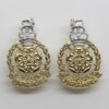 Pair of Lancastrian Brigade Anodised (Staybrite) Collar Badges