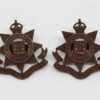 Pair of 23rd Bn. London Regiment Officer's Service Dress Collar Badges - King's Crown