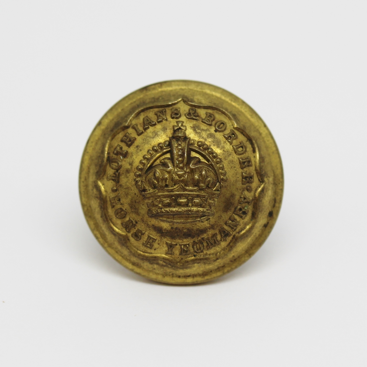 Lothians & Border Horse Yeomanry Officer's Button - King's Crown (Large)