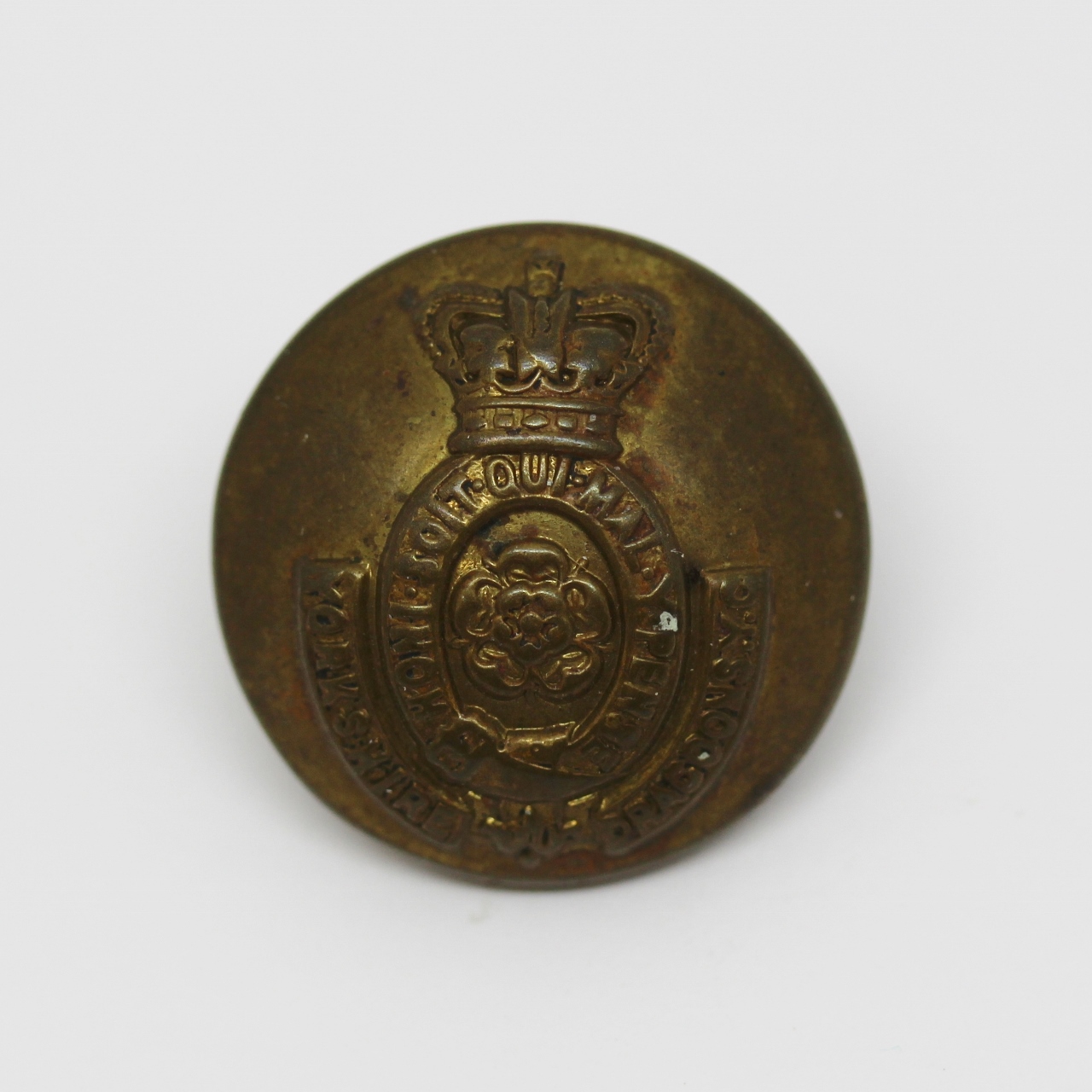 Victorian Yorkshire Dragoons Brass Button (Large)
