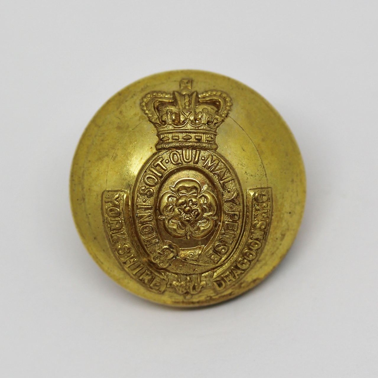 Victorian Yorkshire Dragoons Officer's Button (Large)