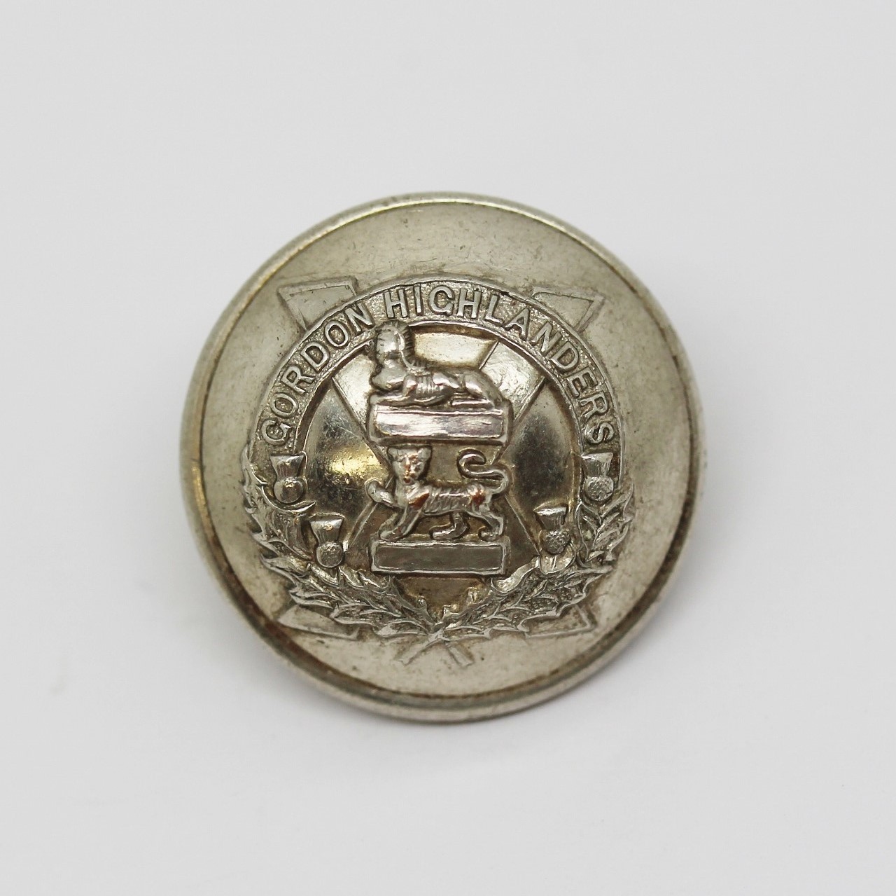 Gordon Highlanders Officer's Silvered Button (Large)