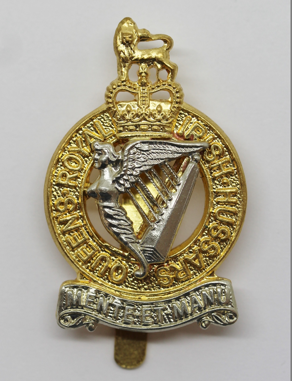 Queen's Royal Irish Hussars Cap Badge - Queen's Crown