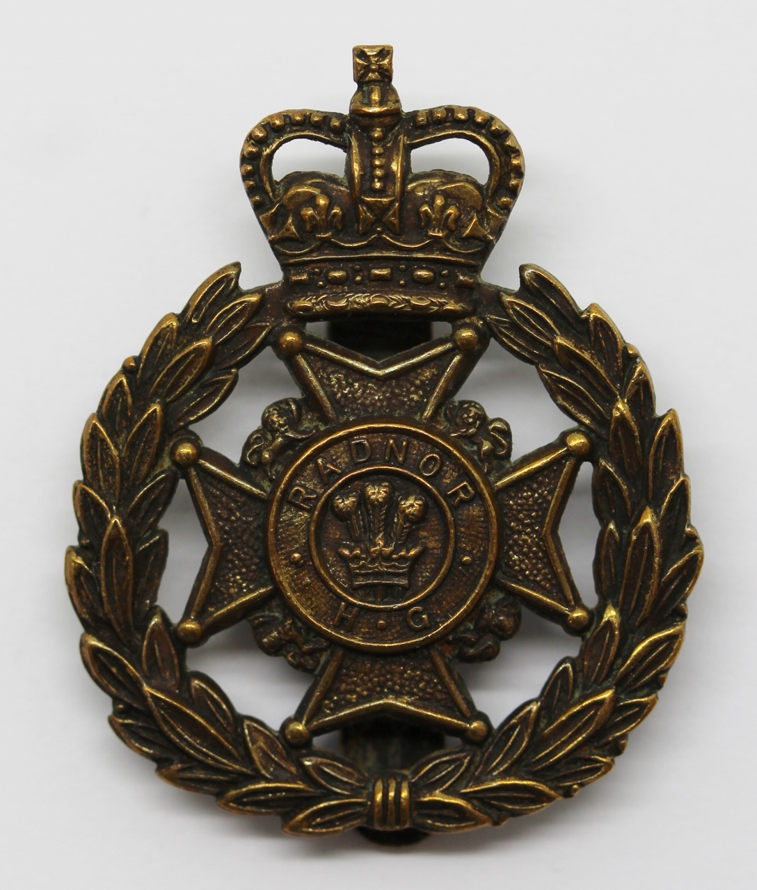 Radnor Home Guard Cap Badge - Queen's Crown