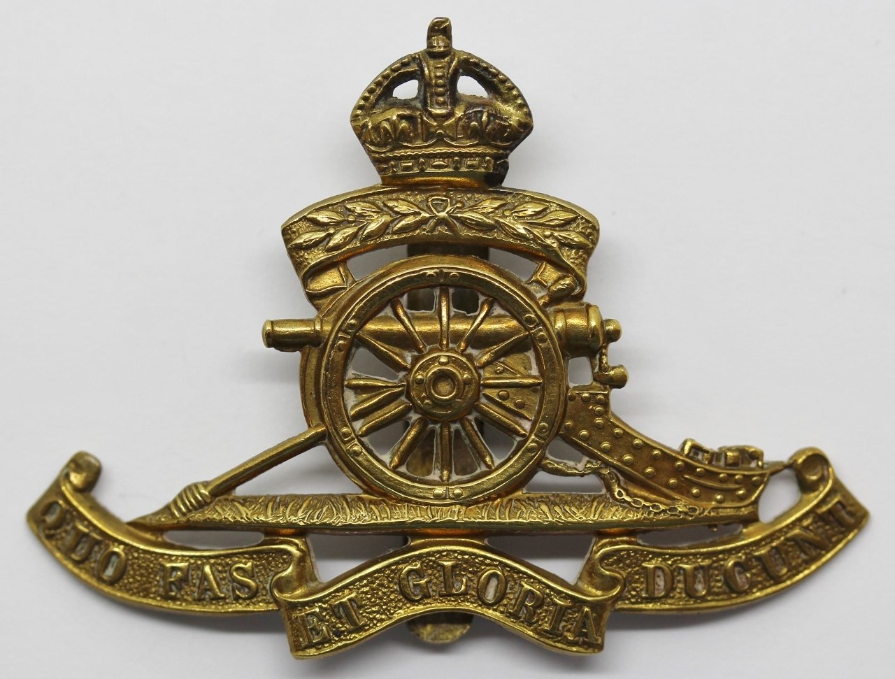 Royal Artillery Territorial Cap Badge - King's Crown