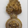 Royal Fusiliers Fur Cap Grenade Badge - King's Crown