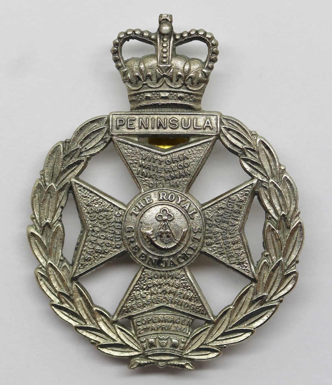 Royal Green Jackets Cap Badge - Queen's Crown