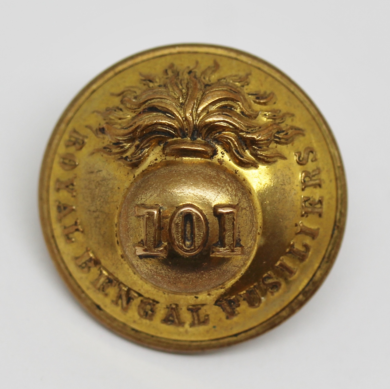 Victorian 101st (Royal Bengal Fusiliers) Regiment of Foot Officer's Button (Large)