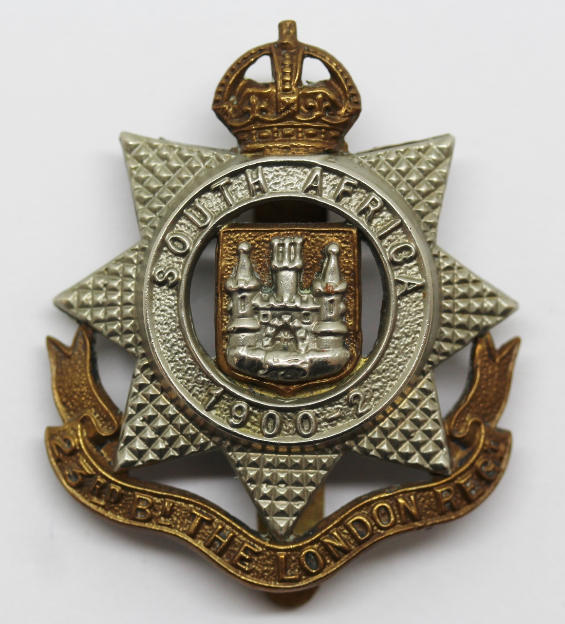 23rd Battalion London Regiment Cap Badge - King's Crown