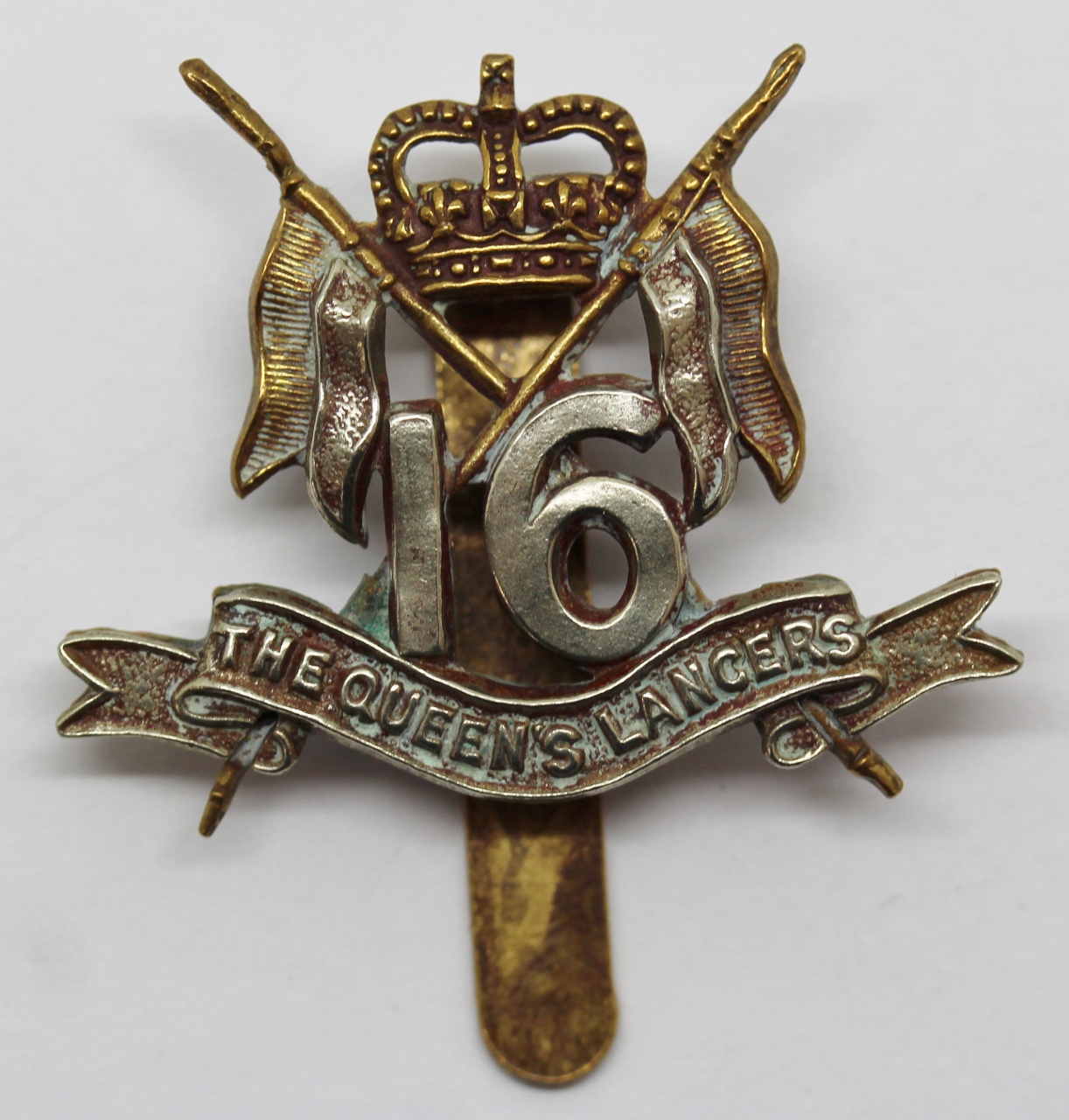 16th/5th Queen's Lancers Beret Badge - Queen's Crown