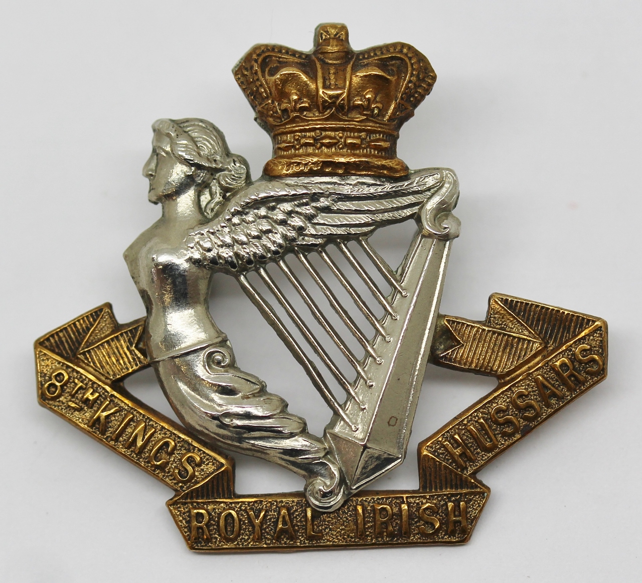 Victorian 8th King's Royal Irish Hussars Cap Badge
