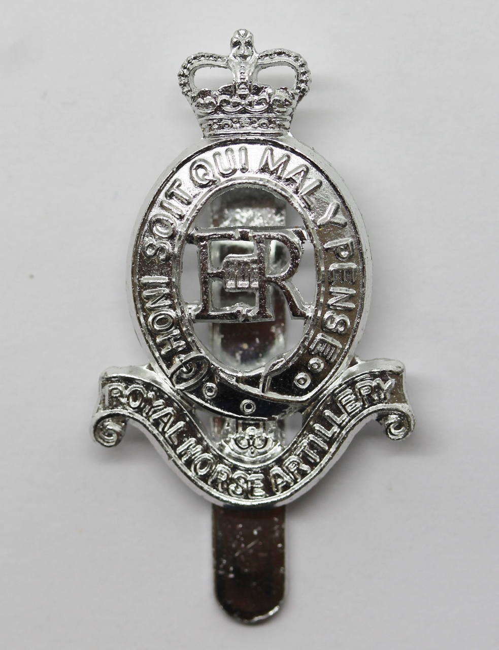 Royal Horse Artillery (R.H.A.) Anodised (Staybrite) Cap Badge