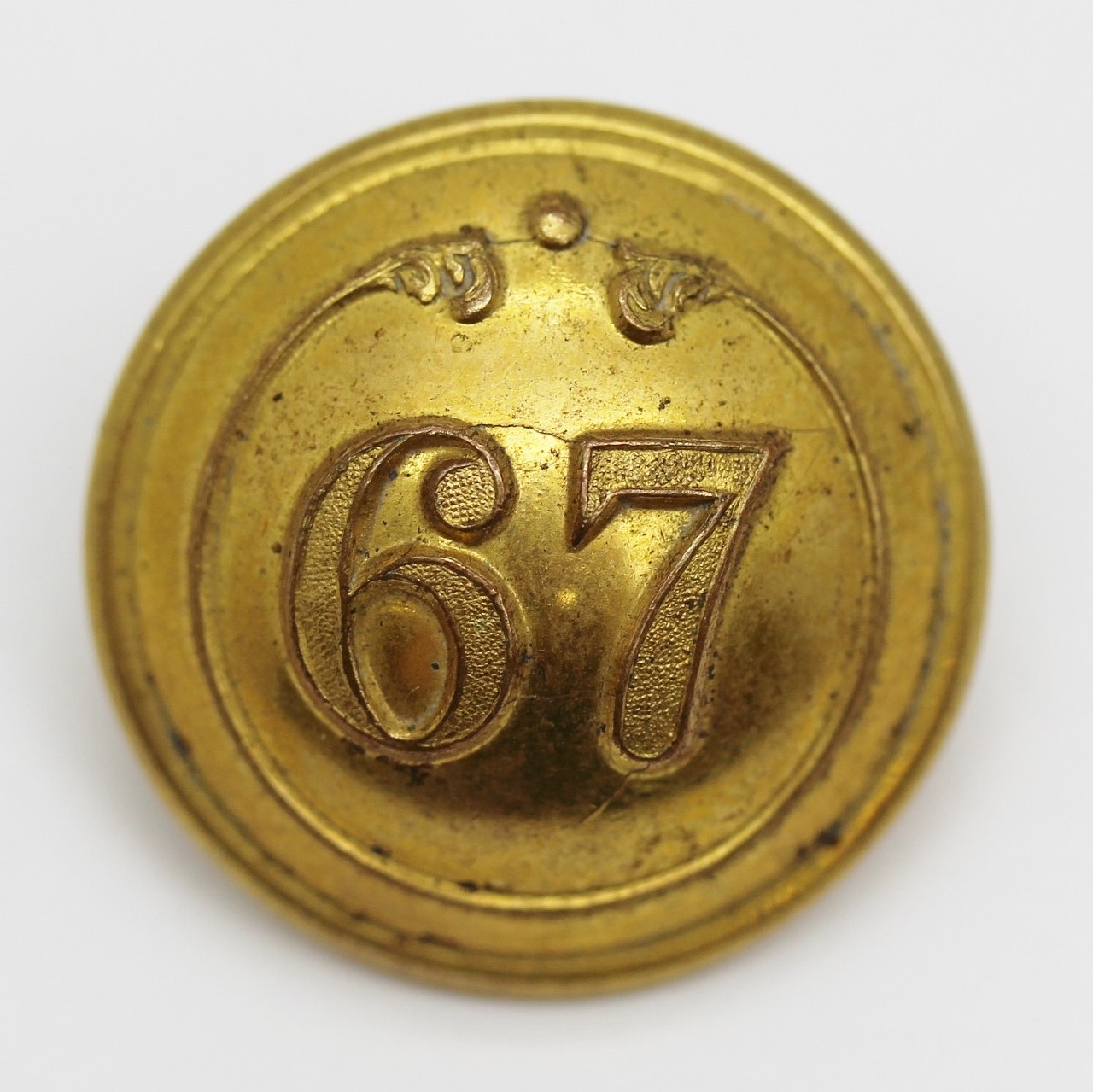 Victorian 67th (South Hampshire) Regiment of Foot Officer's Button (Large)