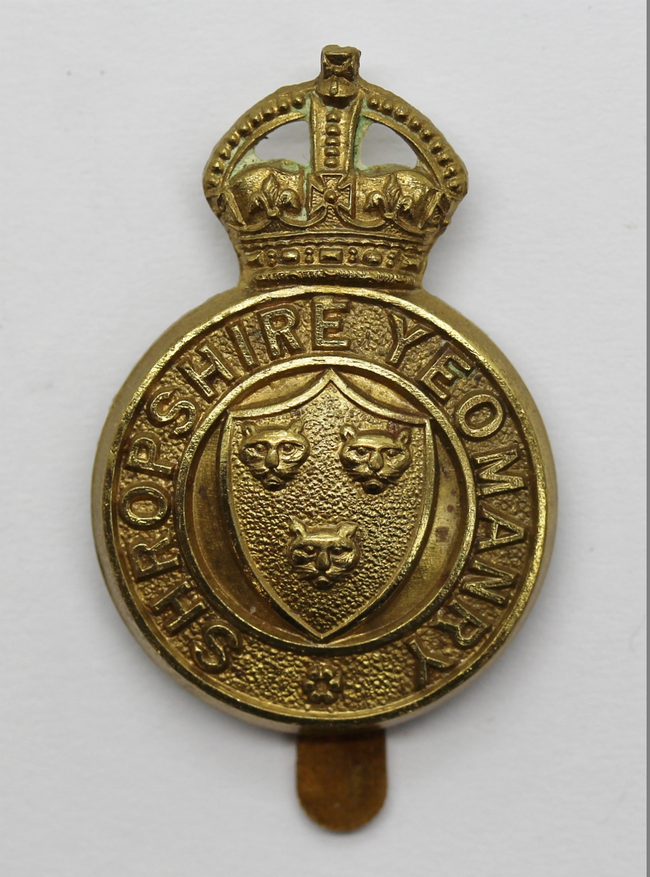 Shropshire Yeomanry Cap Badge - King's Crown
