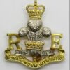 Royal Monmouthshire Royal Engineers Bi-Metal Cap Badge - Queen's Crown